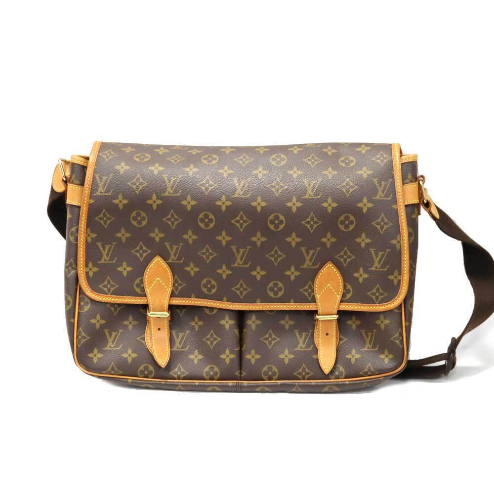 Louis Vuitton Gibeciere Shoulder Bag Monogram Brown